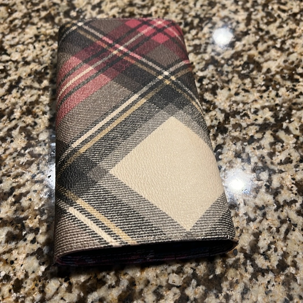 Vivienne Westwood Plaid Wallet - Red, Black, Cream - Picture 3 of 15